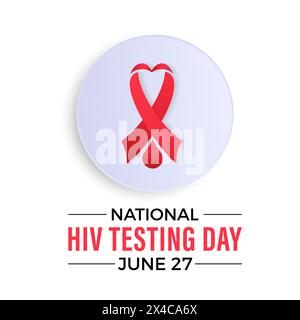 National HIV Testing Day health awareness vector illustration. Disease prevention vector template for banner, card, background. Stock Vector