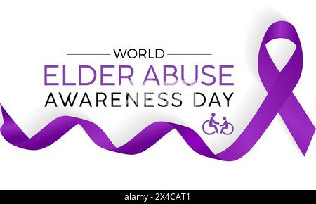 World Elder Abuse Awareness Day health awareness vector illustration. Disease prevention vector template for banner, card, background. Stock Vector