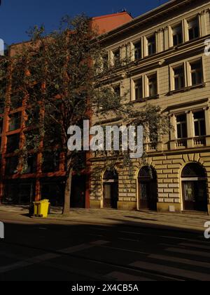 Prague, Czech republic - May 2, 2024: old building in district Prague 8, Florenc Stock Photo