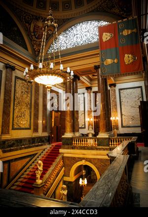 Interior of the Hallway and Staircase at Goldsmiths Hall, City of London ©Film Free Photography (Clarissa Debenham) / Alamy Stock Photo