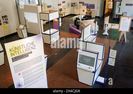 02 May 2024, Lower Saxony, Osnabrück: Exhibits in the special exhibition 'Artificial intelligence. The last invention of mankind?'. The Museum of Industrial Culture Osnabrück (MIK) is showing the exhibition from May 3 to October 27, 2024. Photo: Friso Gentsch/dpa Stock Photo