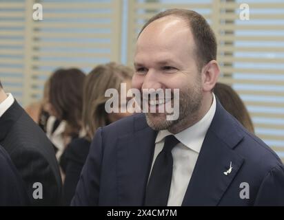 Napoli, Italy. 02nd May, 2024. Gianpiero Zinzi Deputy of the Italian Republic during the presentation of the party leaga candidates in naples for the european elections 2024 Credit: Live Media Publishing Group/Alamy Live News Stock Photo