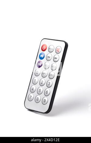 Remote control is highlighted on a white background Stock Photo