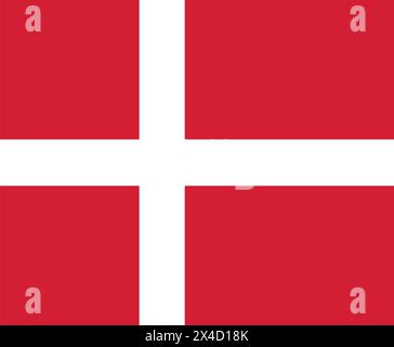 National Flag of Denmark , Denmark sign, Denmark Flag Stock Vector