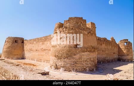 View of the old Arad Fort, in Manama, Muharraq, Bahrain. Stock Photo