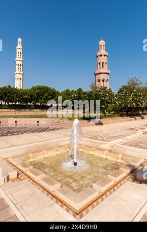 A view of the Sultan Qaboos Grand Mosque, Muscat, Oman. Stock Photo