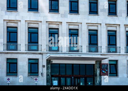 The offices of The Institute of Pensions and Social Security, Bari, italy. Stock Photo