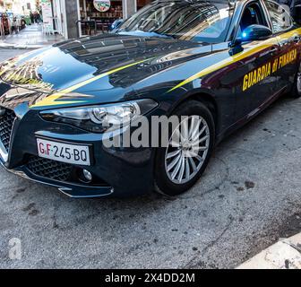 Guardia Di Finanza Patrol Car parked on an Italian street Stock Photo