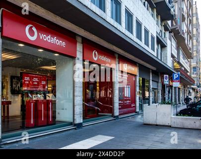 Vodafone Storefront Bari, Italy. Stock Photo