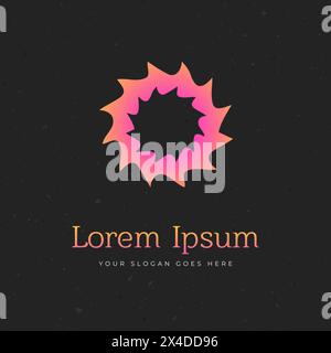 Thorns circle crown of thorns logo design. Icon vector illustration isolated Stock Vector