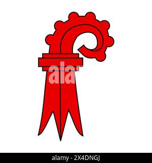 Basel Land Canton The Republic of Switzerland national flag and prefectural symbol Stock Vector