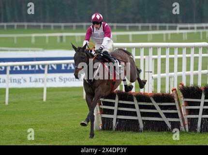 Maxxum ridden by Carl Millar clears the last before winning the Conway Piling Handicap Hurdle on day three of the Punchestown Festival at Punchestown Racecourse, County Kildare. Picture date: Thursday May 2, 2024. Stock Photo