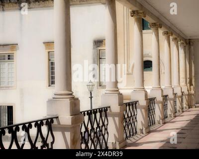 The hallway of the Faculty of Law in Coimbra University. Stock Photo