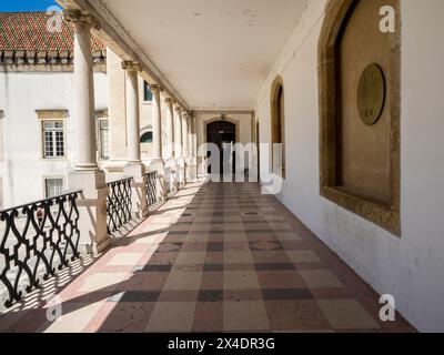 The hallway of the Faculty of Law in Coimbra University. Stock Photo