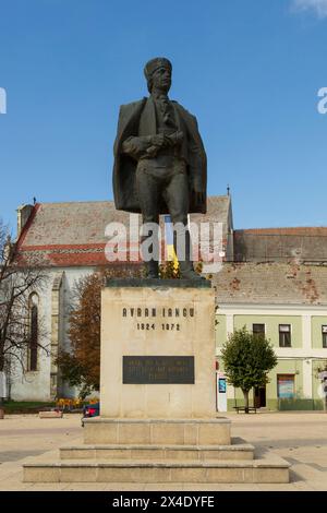 Romania, Alba. Statue of Avram Iancu, a Transylvanian Romanian lawyer ...