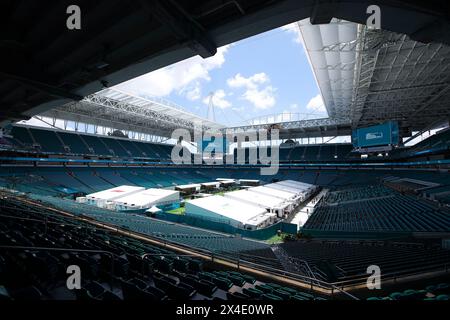 Miami, Etats Unis. 02nd May, 2024. General view of the Hard Rock Stadium during the Formula 1 Crypto.com Miami Grand Prix 2024, 6th round of the 2024 Formula One World Championship from May 3 to 5, 2024 on the Miami International Autodrome, in Miami, United States of America - Photo Eric Alonso/DPPI Credit: DPPI Media/Alamy Live News Stock Photo