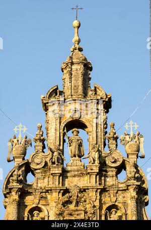 Detail of Santiago De Compostela Cathedral. Stock Photo