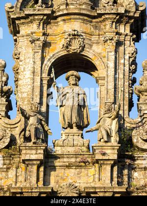 Detail of Santiago De Compostela Cathedral. Stock Photo