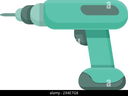 Electric screwdriver icon cartoon vector. Mechanic cordless. Machine portable Stock Vector