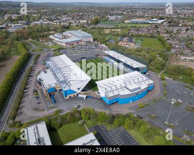 Aerial view of the Kassam Stadium, home of Oxford United football club, UK. Stock Photo