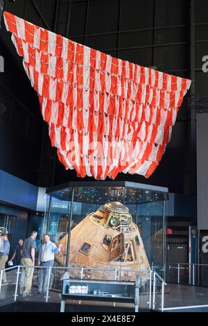 Apollo 16 Command Module. Davidson Center for Space Exploration: Saturn V Hall. U.S. Space and Rocket Center, Huntsville, Alabama. Stock Photo