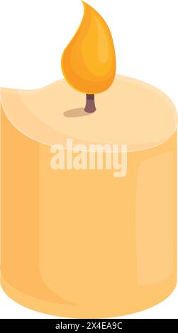 Alchemist burning candle icon cartoon vector. Magic alchemy. Toxic essence Stock Vector