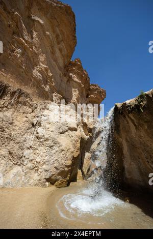 Grand Fall Mides Oasis in Tamgahza Stock Photo