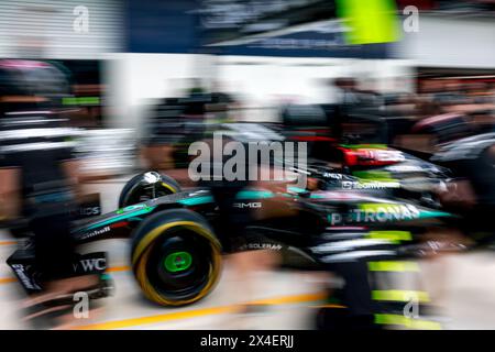 Miami, Etats Unis. 02nd May, 2024. Mercedes AMG F1 Team pit stop practice during the Formula 1 Crypto.com Miami Grand Prix 2024, 6th round of the 2024 Formula One World Championship from May 3 to 5, 2024 on the Miami International Autodrome, in Miami, United States of America - Photo DPPI Credit: DPPI Media/Alamy Live News Stock Photo