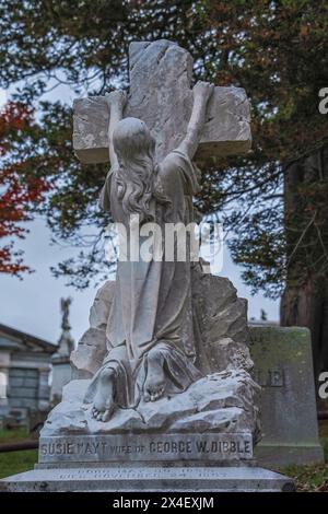 USA, Sleepy Hollow. Sleepy Hollow Cemetery. (PR) Stock Photo