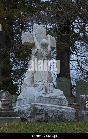 USA, Sleepy Hollow. Sleepy Hollow Cemetery. (PR) Stock Photo