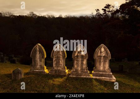 USA, Sleepy Hollow. Sleepy Hollow Cemetery. (PR) Stock Photo