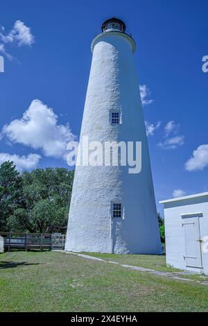 USA, North Carolina, Ocracoke Island. Ocracoke Lighthouse Stock Photo