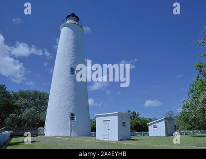 USA, North Carolina, Ocracoke Island. Ocracoke Lighthouse Stock Photo