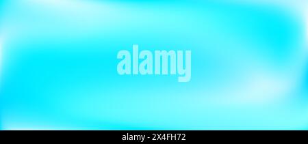 Vibrant turquoise gradient background. Bright fluid teal color backdrop. Abstract smooth tosca color wallpaper. Blur vivid azure marine concept texture for banner, poster, brochure. Vector Stock Vector