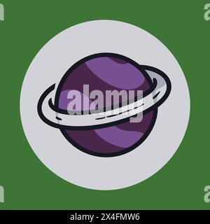 Planet with rings icon design, vector illustration. Stock Vector