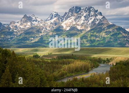 Snake River Overlook at Grand Teton National Park in Wyoming, USA Stock Photo
