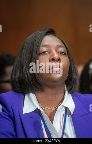 Washington, Vereinigte Staaten. 02nd May, 2024. Yolanda Lawson, MD, President, National Medical Association, appears before a Senate Committee on Health, Education, Labor, and Pensions hearing to examine what Congress can do to address the severe shortage of minority health care professionals and the maternal health crisis, in the Dirksen Senate Office Building in Washington, DC, Thursday, May 2, 2024. Credit: Rod Lamkey/CNP/dpa/Alamy Live News Stock Photo