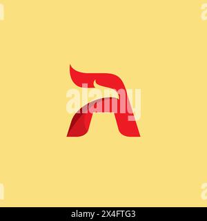Letter A Eagle Logo Simple Design. a initial logo Stock Vector