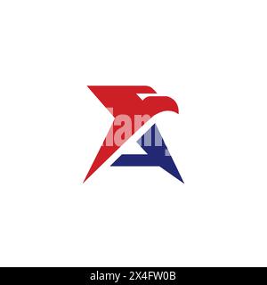 Letter A Eagle Logo Design, Eagle Head Logo, American Design Stock Vector