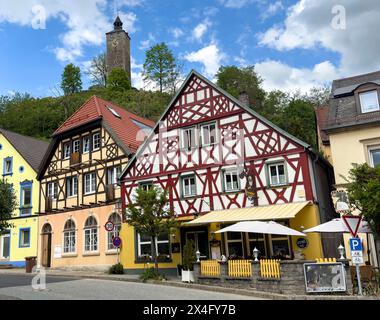 old town hall bad berneck in the Fichtelgebirge, Bavaria, Germany Stock Photo