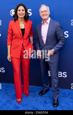 Hollywood, USA. 02nd May, 2024. Cecilia Vega and Scott Pelley attend the arrivals of the CBS Fall Schedule Celebration at Paramount Studios in Hollywood, CA on May 2, 2024. (Photo by Corine Solberg/Sipa USA) Credit: Sipa USA/Alamy Live News Stock Photo