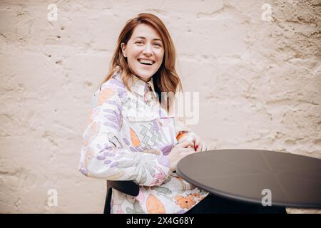Portrait of happy and smiling woman Stock Photo