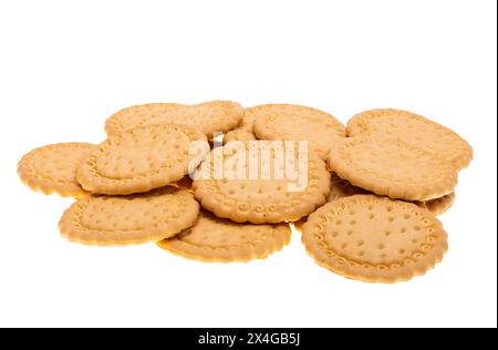Maria cookies isolated on white background Stock Photo