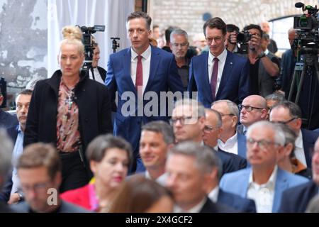 DEUTZ AG 160-jaehriges Firmenjubilaeum CEO Sebastian C. Schulte gemeinsam mit NRW Ministerpraesident Hendrik Wuest beim 160-jaerigen Firmenjubilaeum der DEUTZ AG, Koeln, 03.05.2024 *** DEUTZ AG 160th company anniversary CEO Sebastian C Schulte together with NRW State Premier Hendrik Wuest at the 160th company anniversary of DEUTZ AG, Cologne, 03 05 2024 Stock Photo