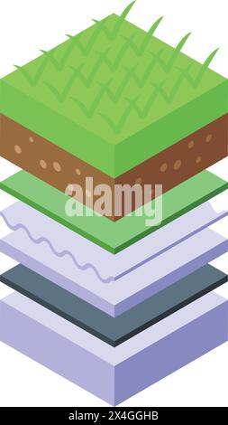 Vertical farming icon isometric vector. Greenhouse plant. Farming future Stock Vector