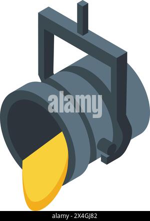 Metallurgy cauldron steel icon isometric vector. Factory process. Industry process Stock Vector