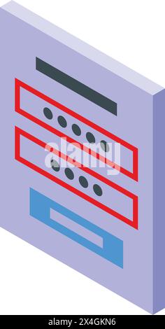 Authentication error icon isometric vector. Incorrect password. Account access denied Stock Vector
