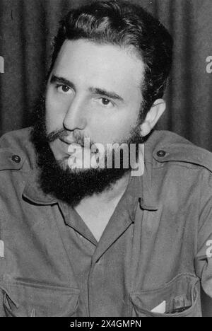 FIDEL CASTRO (1926-2016) Cuban revolutionary leader about 1960 Stock Photo