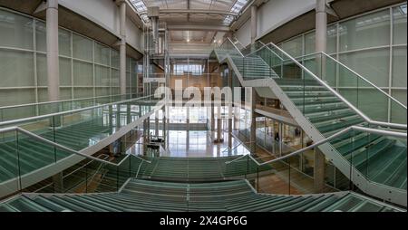 Nîmes, France - 04 17 2024: View of the main staircase of the Carré d’Art, contemporary art museum Stock Photo