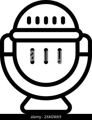 Gaming speaker icon outline vector. Videogame sound control. Online playing accessory Stock Vector